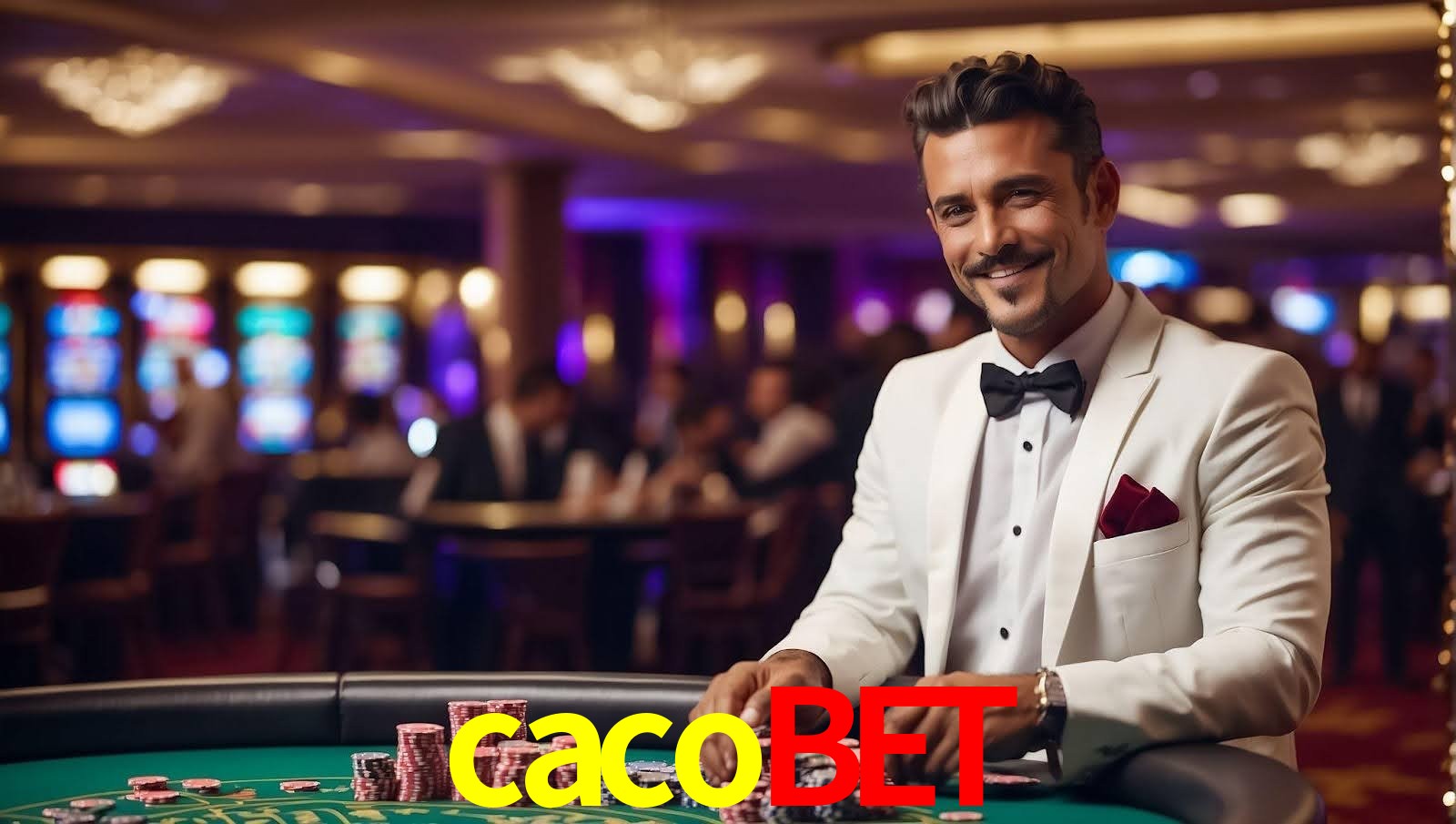 Imagem promocional da cacobet mostrando a plataforma e suas vantagens